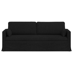 Schwarzes Stoffsofa 198 cm