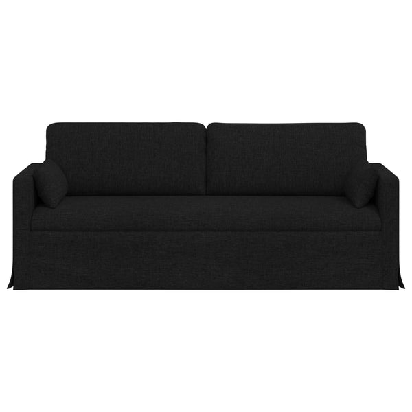 Schwarzes Stoffsofa 198 cm