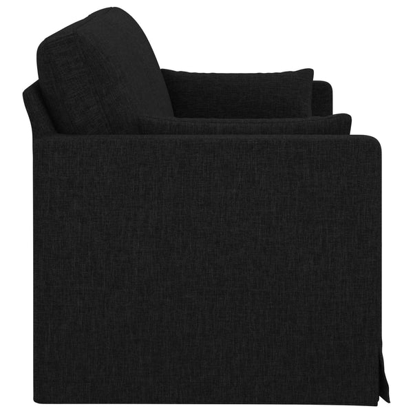 Schwarzes Stoffsofa 198 cm