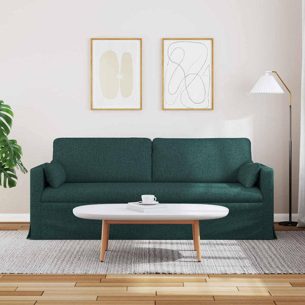 Dunkelgrünes Stoffsofa 198 cm