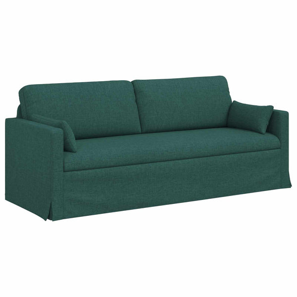 Dunkelgrünes Stoffsofa 198 cm