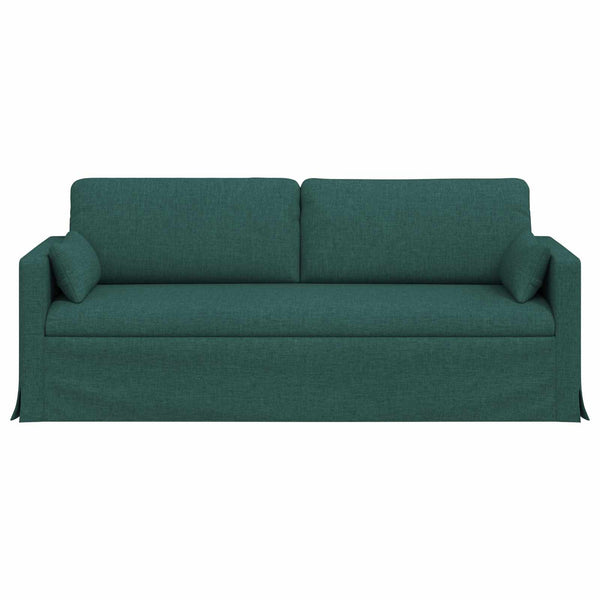 Dunkelgrünes Stoffsofa 198 cm