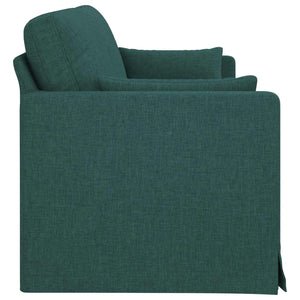 Dunkelgrünes Stoffsofa 198 cm