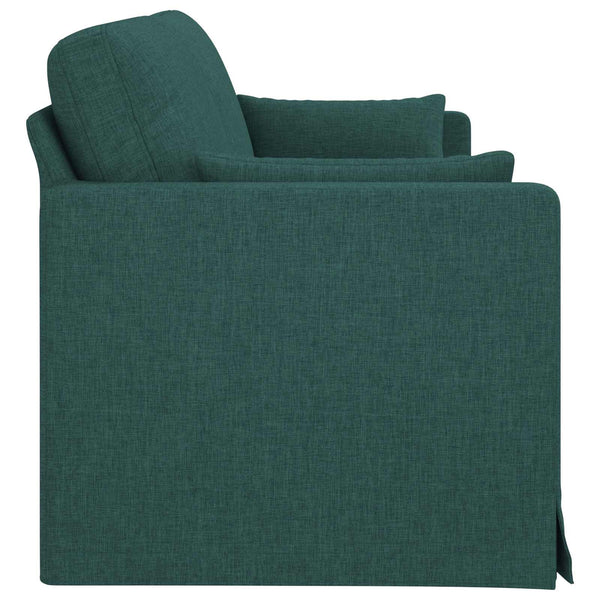 Dunkelgrünes Stoffsofa 198 cm