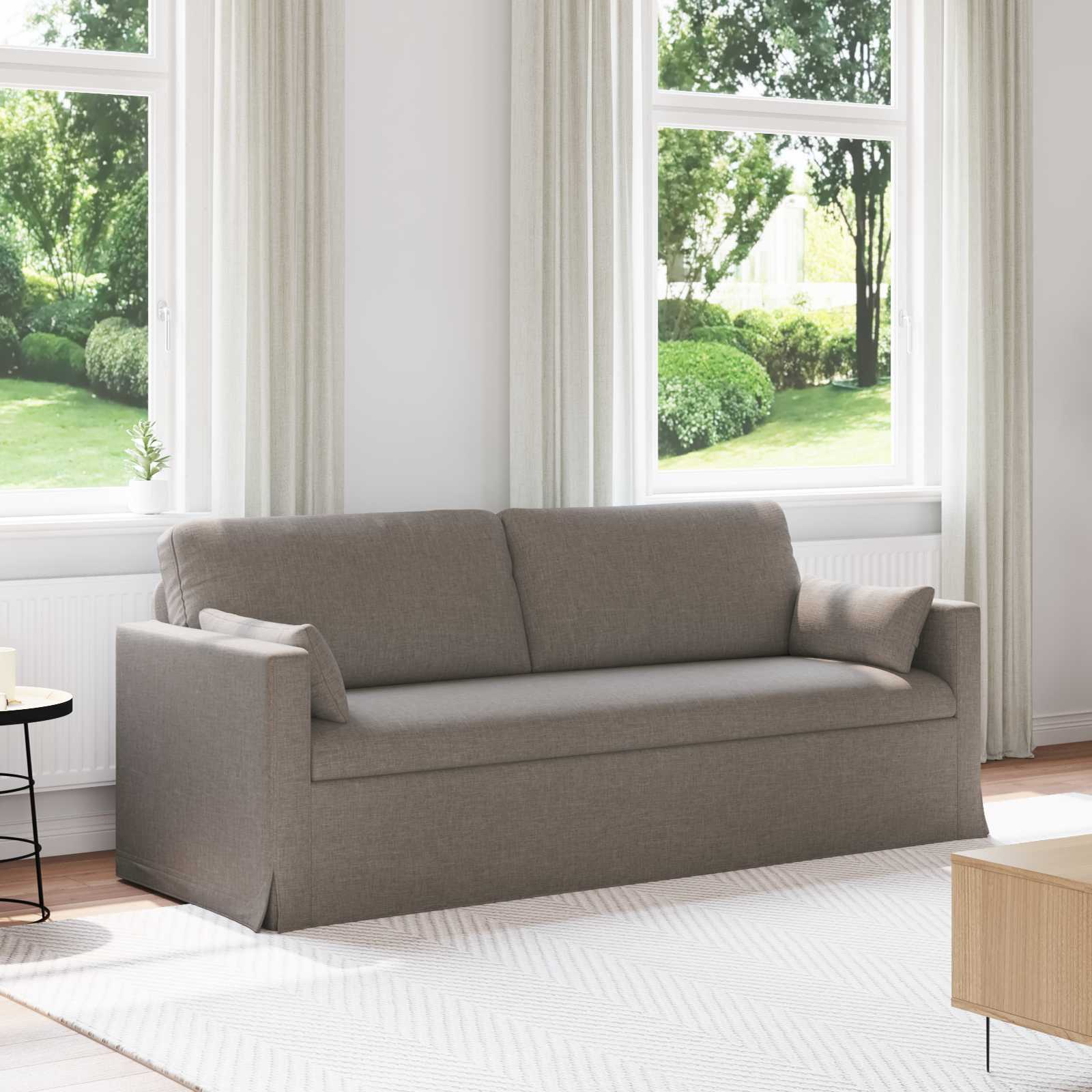 Taupe Stoff Sofa, 198 cm