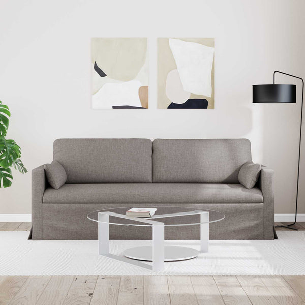 Taupe Stoff Sofa, 198 cm