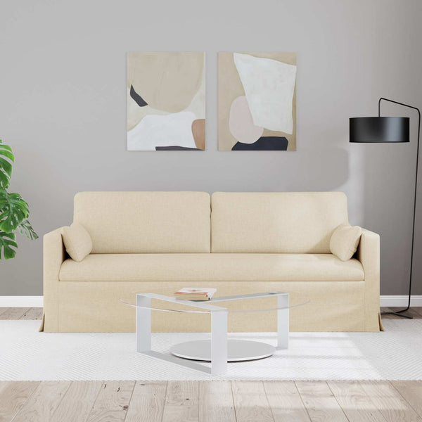 vidaXL Canapé crème 198 x 78 x 80 cm Tissu