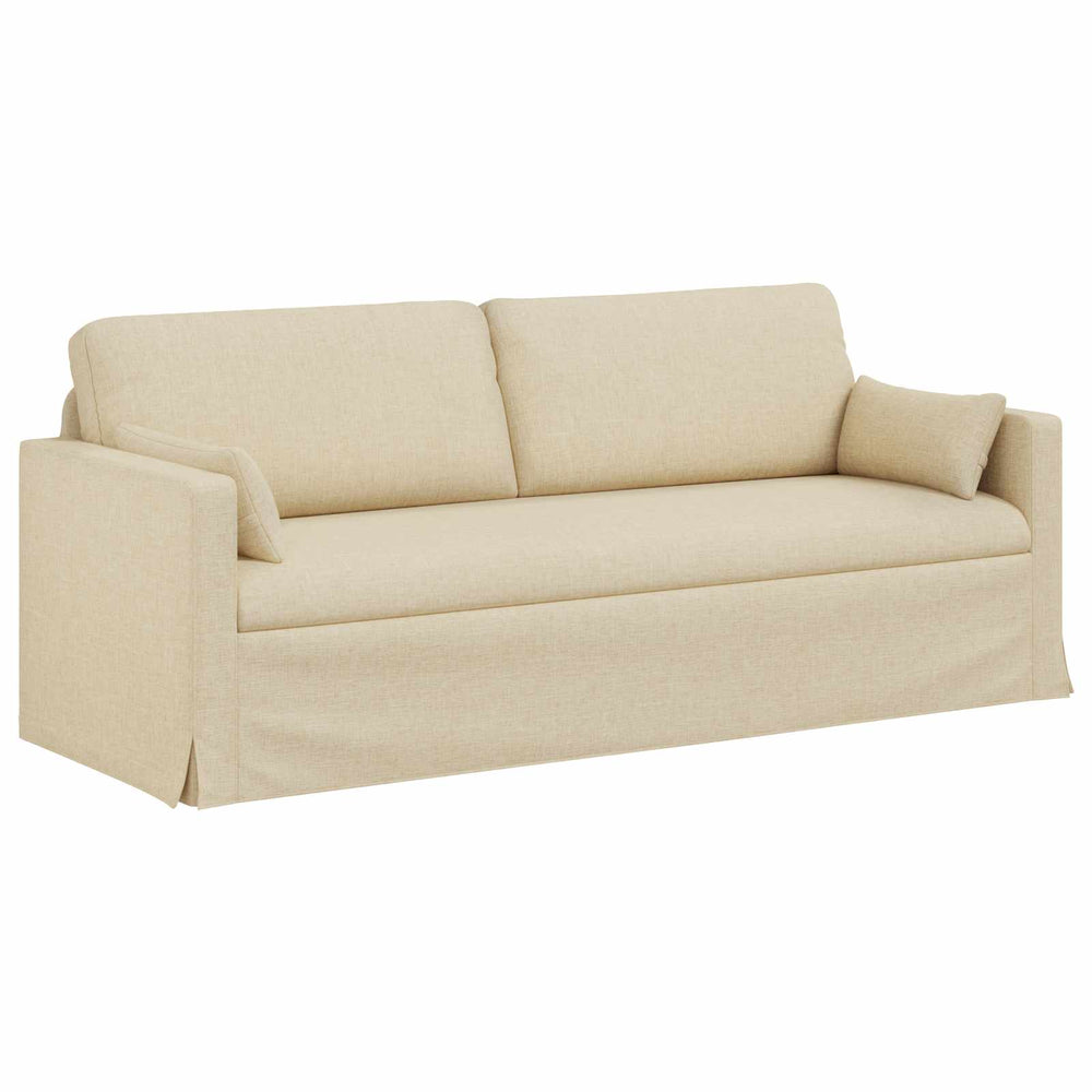 vidaXL Canapé crème 198 x 78 x 80 cm Tissu