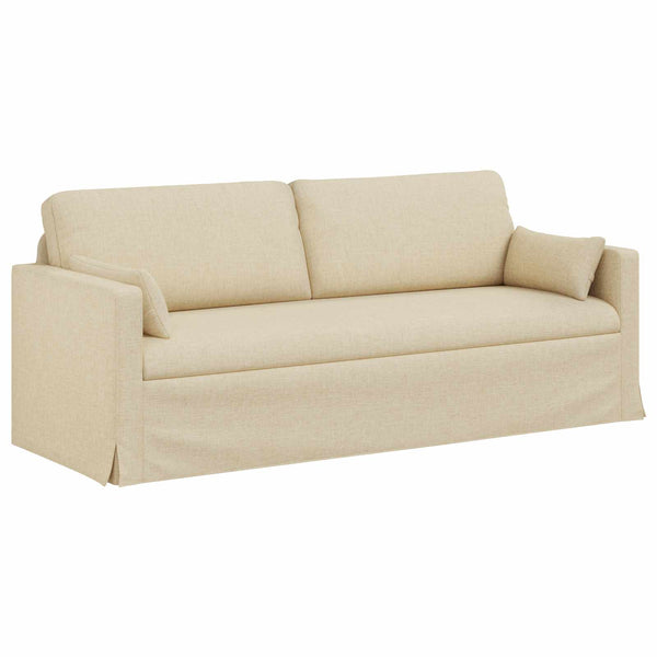 vidaXL Canapé crème 198 x 78 x 80 cm Tissu