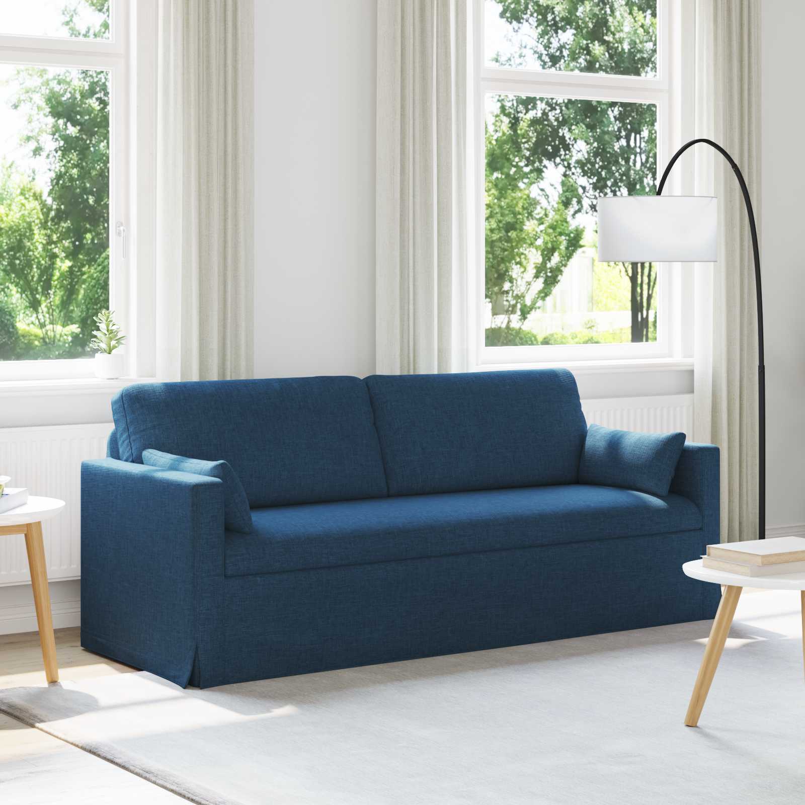 vidaXL Canapé bleu 198 x 78 x 80 cm Tissu
