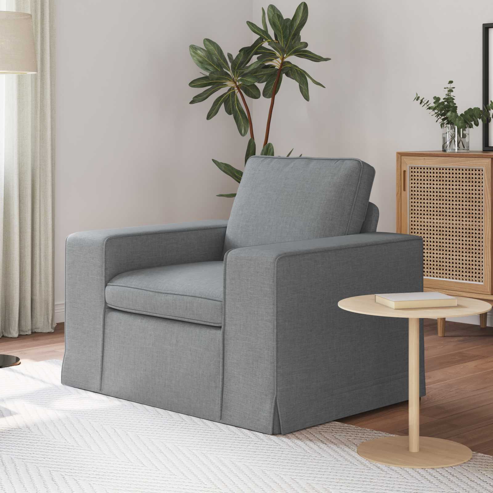 vidaXL Canapé gris clair 103 x 80 x 82 cm Tissu