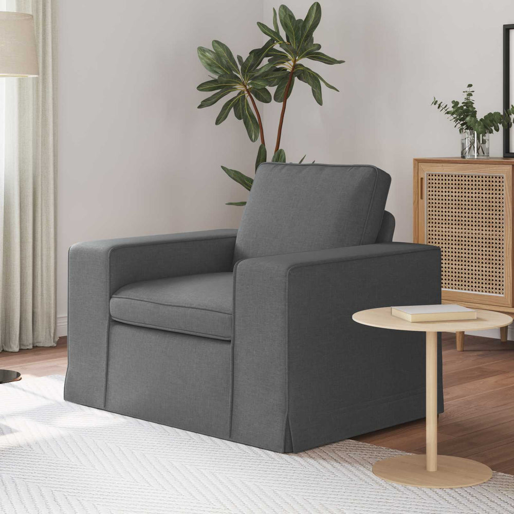 vidaXL Canapé gris foncé 103 x 80 x 82 cm Tissu
