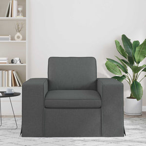 Dunkelgraues Stoffsofa 103 cm