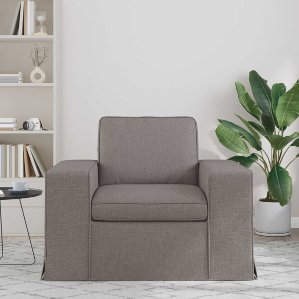 vidaXL Canapé taupe 103 x 80 x 82 cm Tissu