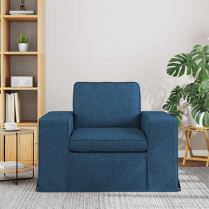 Blaues Stoffsofa 103 cm