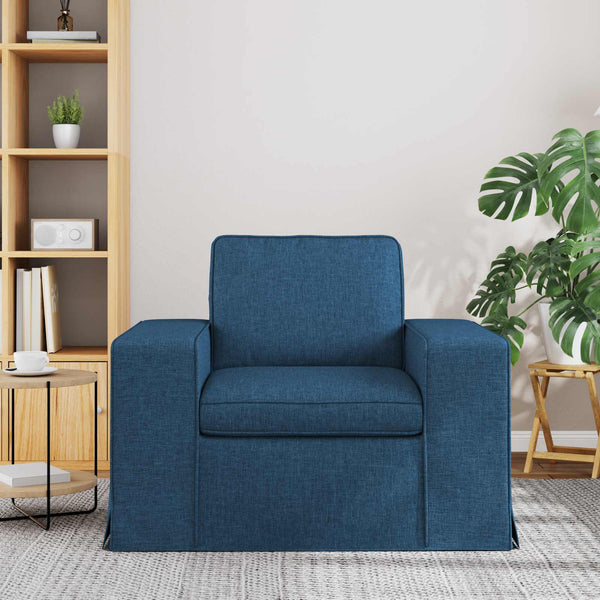 Blaues Stoffsofa 103 cm
