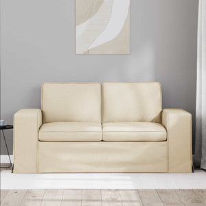 vidaXL Canapé crème 162 x 80 x 82 cm Tissu