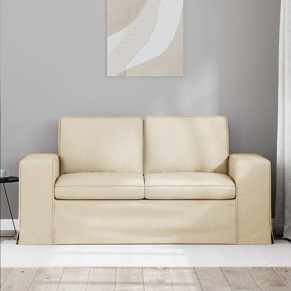 vidaXL Canapé crème 162 x 80 x 82 cm Tissu