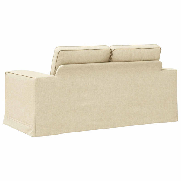 vidaXL Canapé crème 162 x 80 x 82 cm Tissu