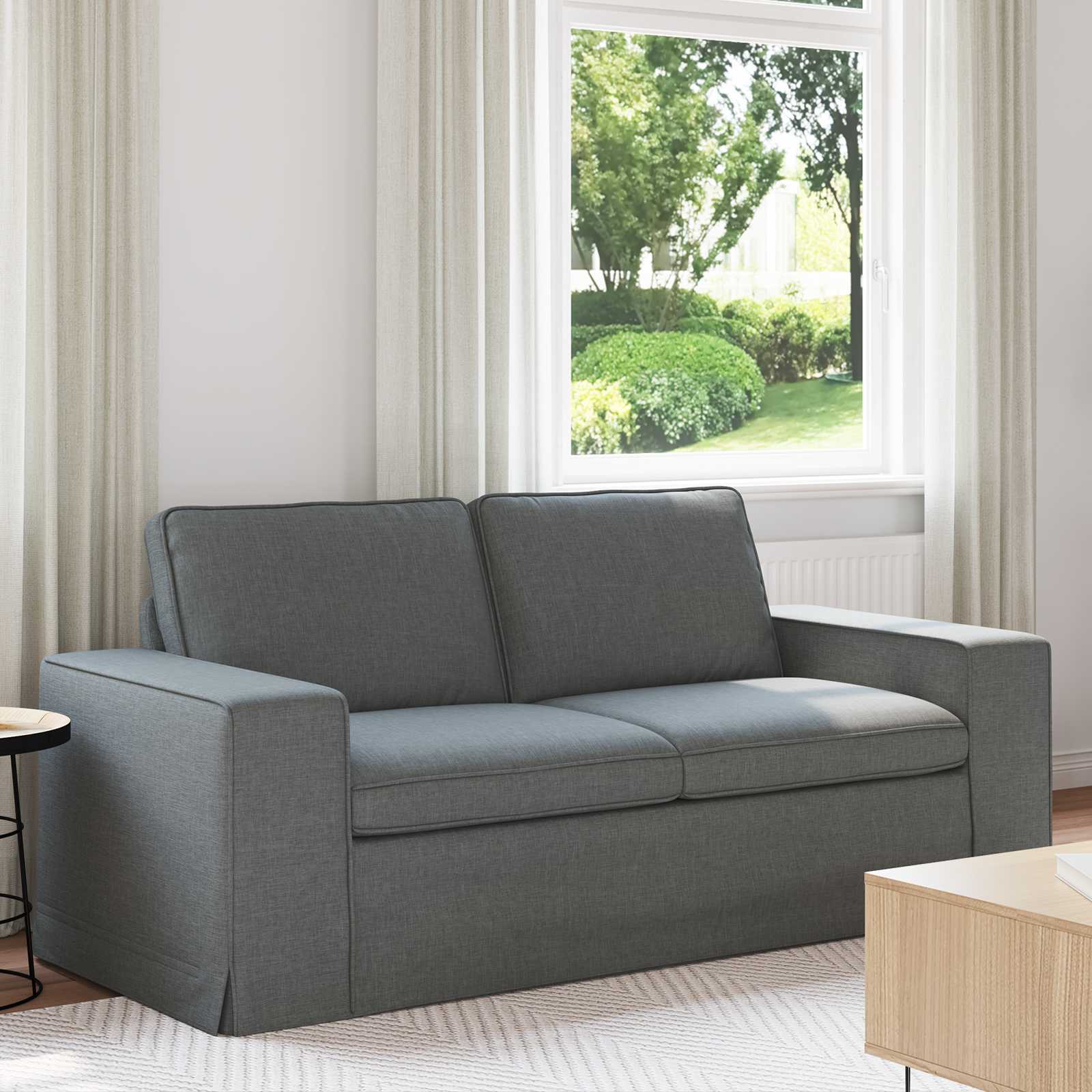 vidaXL Canapé gris foncé 182 x 80 x 82 cm Tissu