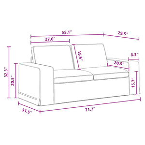 vidaXL Canapé gris foncé 182 x 80 x 82 cm Tissu