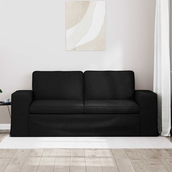 Schwarzes Stoffsofa 182 cm