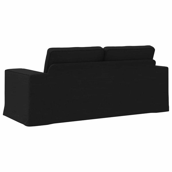 Schwarzes Stoffsofa 182 cm