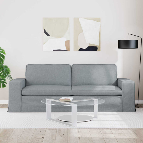 Hellgraues Stoffsofa 222 cm