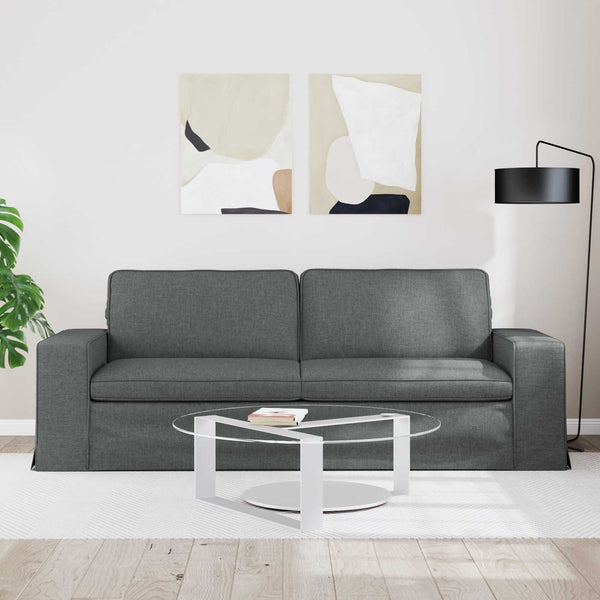 Dunkelgraues Stoffsofa 222 cm