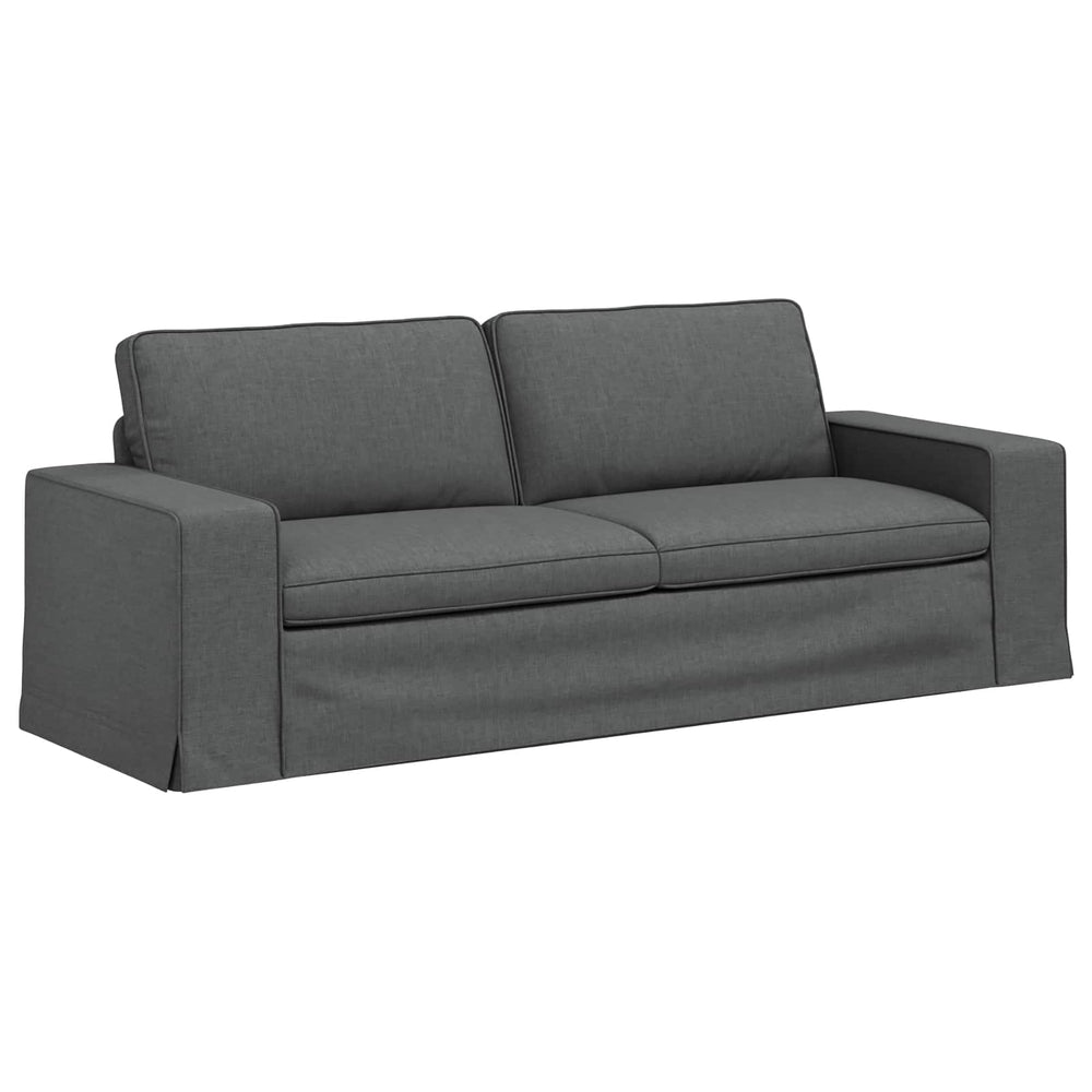 vidaXL Canapé Gris foncé 222 x 80 x 82 cm Tissu