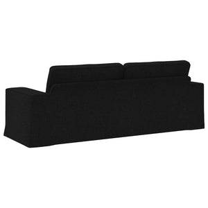 vidaXL Canapé Noir 222 x 80 x 82 cm Tissu