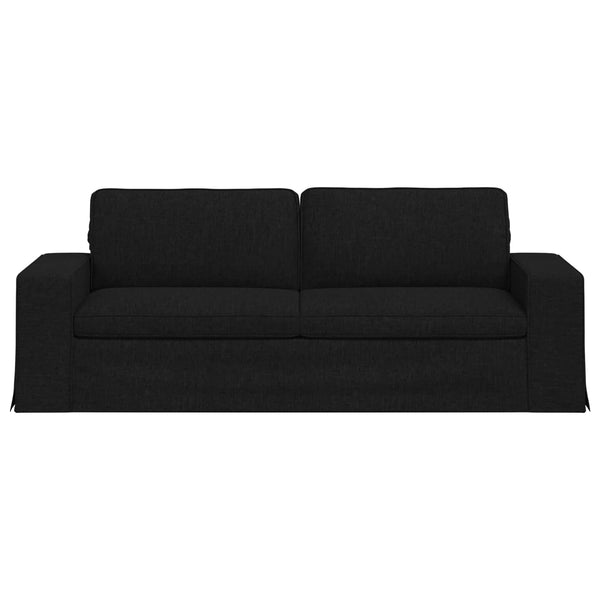 vidaXL Canapé Noir 222 x 80 x 82 cm Tissu