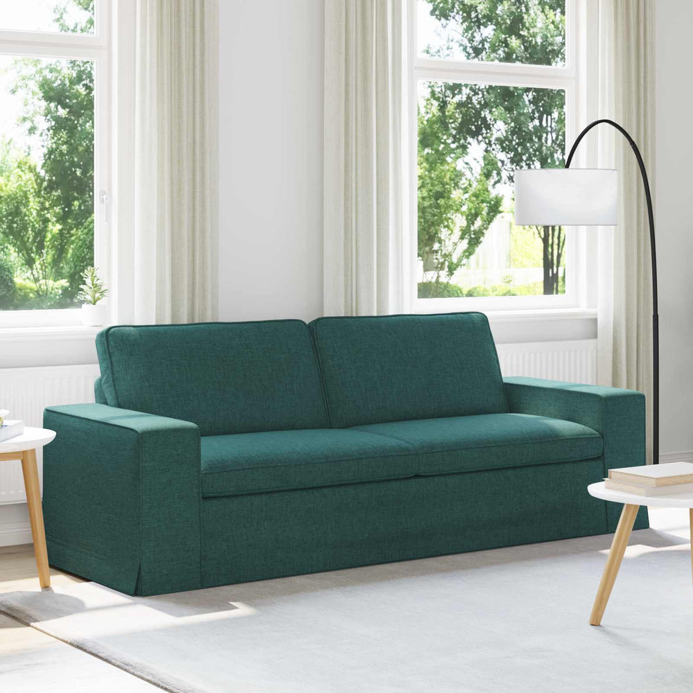 vidaXL Canapé vert foncé 222 x 80 x 82 cm Tissu