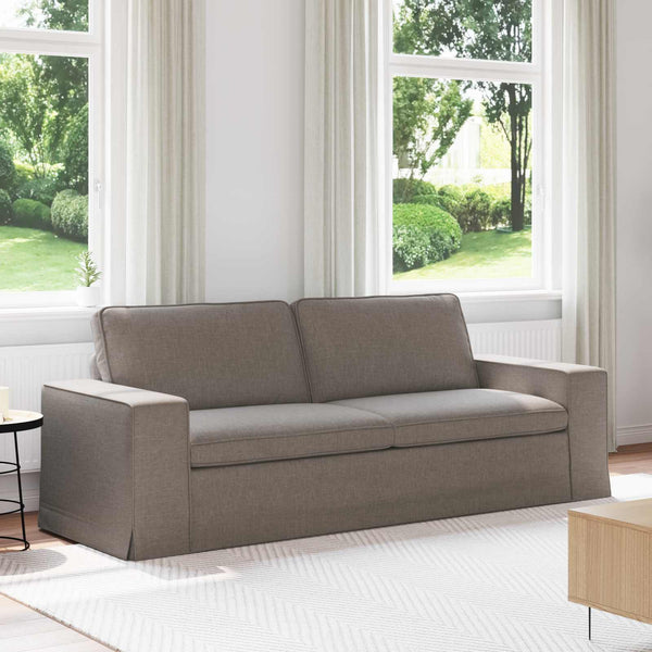 vidaXL Canapé taupe 222 x 80 x 82 cm Tissu