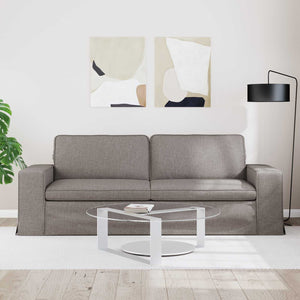 vidaXL Canapé taupe 222 x 80 x 82 cm Tissu
