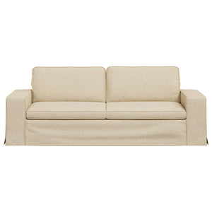 vidaXL Canapé crème 222 x 80 x 82 cm Tissu