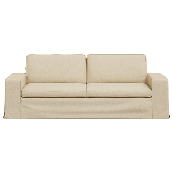 vidaXL Canapé crème 222 x 80 x 82 cm Tissu