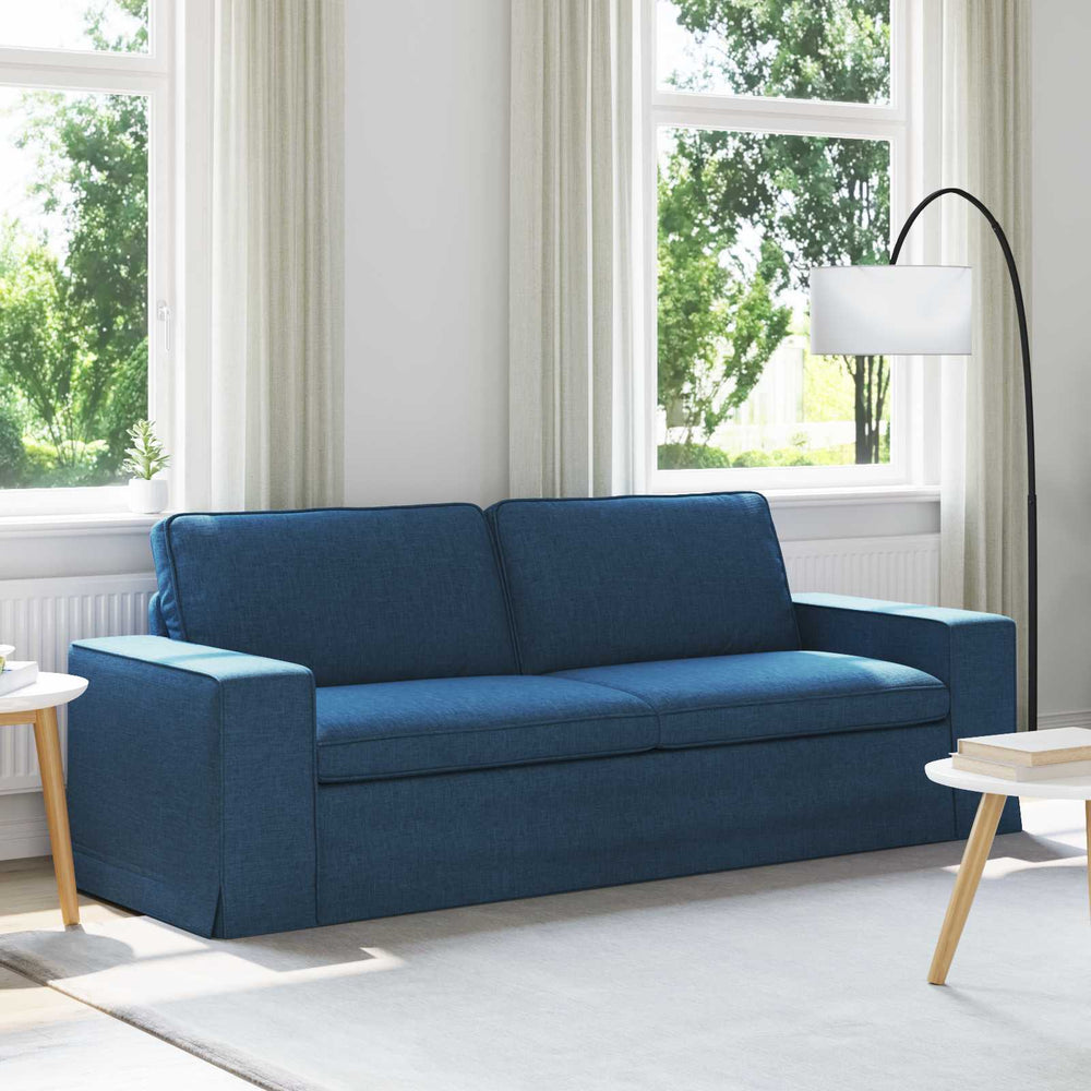 vidaXL Canapé bleu 222 x 80 x 82 cm Tissu