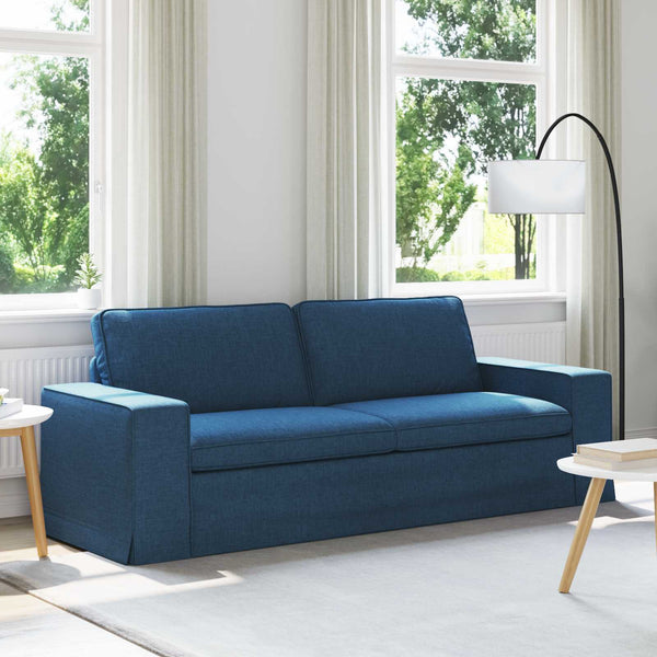 Blaues Stoff Sofa 222 cm