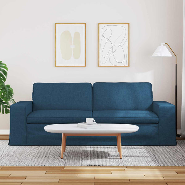 Blaues Stoff Sofa 222 cm