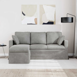 Hellgraues Samt Sofa 178 cm