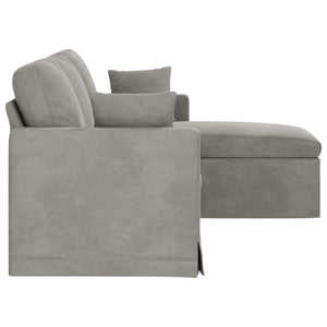 Hellgraues Samt Sofa 178 cm