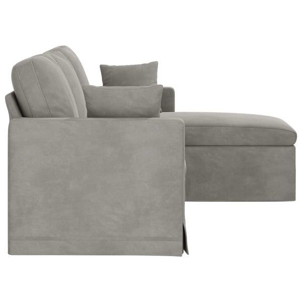 Hellgraues Samt Sofa 178 cm