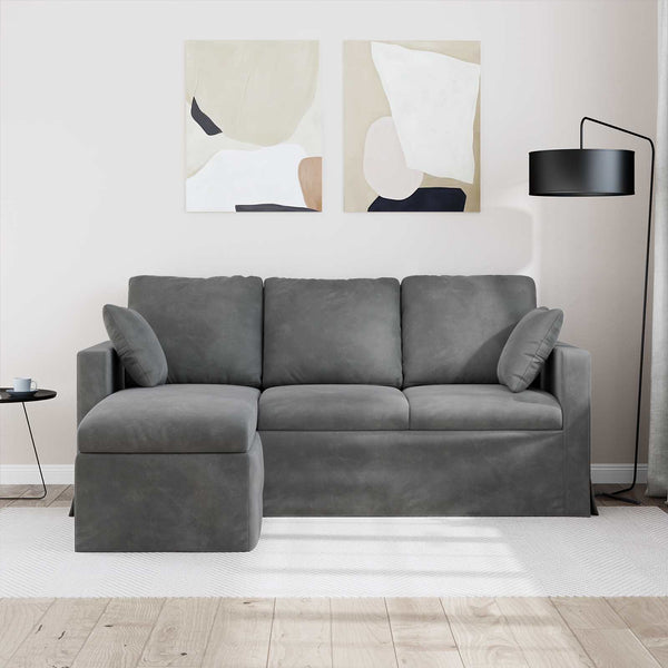 Dunkelgraues Samt Sofa 178 cm
