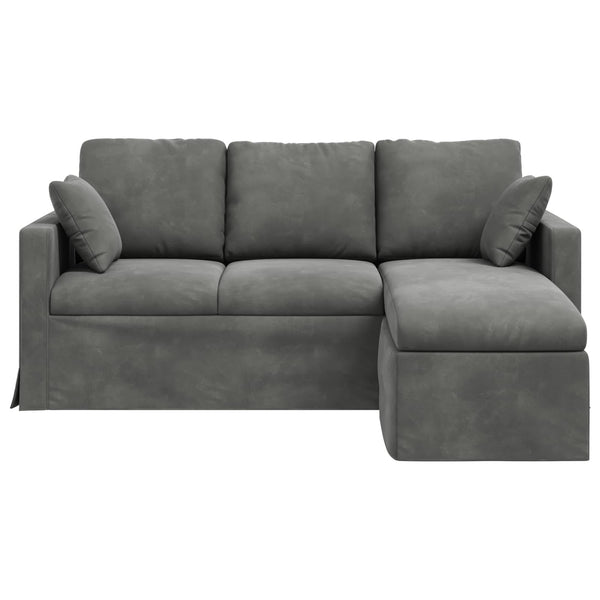 Dunkelgraues Samt Sofa 178 cm
