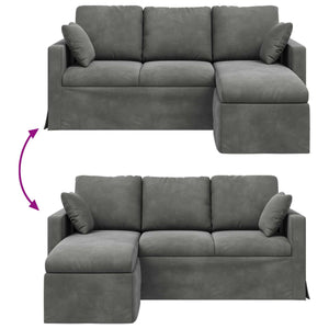Dunkelgraues Samt Sofa 178 cm