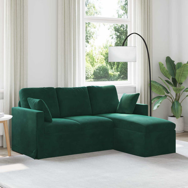 vidaXL Canapé vert foncé 178 x 134 x 80 cm Velours