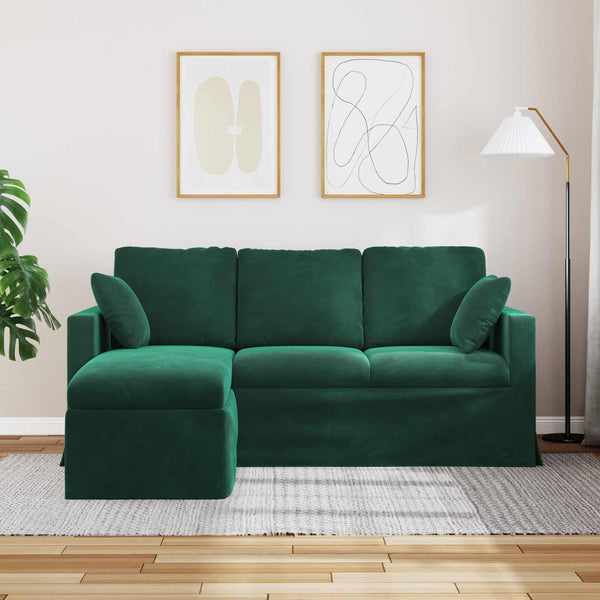 vidaXL Canapé vert foncé 178 x 134 x 80 cm Velours