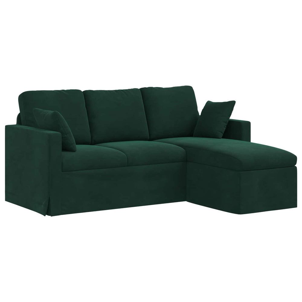vidaXL Canapé vert foncé 178 x 134 x 80 cm Velours
