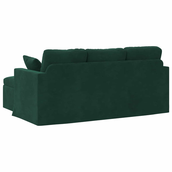 vidaXL Canapé vert foncé 178 x 134 x 80 cm Velours
